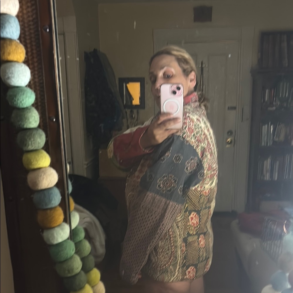 Patchwork Bomber Jacket - image 7